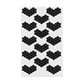 Heart shaped Crystal Bling Diamond Rhinestone Jewellery stickers for mobile phone cases covers - Black