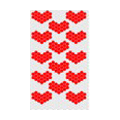 Heart shaped Crystal Bling Diamond Rhinestone Jewellery stickers for mobile phone cases covers - Red