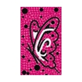 Butterfly Crystal Bling Diamond Rhinestone Jewellery stickers for mobile phone cases covers - Black Pink