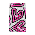 Heart Crystal Bling Diamond Rhinestone Jewellery stickers for mobile phone cases covers - Black Pink
