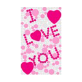 I LOVE YOU Crystal Bling Diamond Rhinestone Jewellery stickers for mobile phone cases covers - Heart Rose