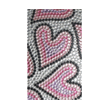 Heart Bling Crystal Diamond Rhinestone Jewellery stickers for mobile phone cases covers - Pink