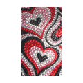 Heart Bling Crystal Diamond Rhinestone Jewellery stickers for mobile phone cases covers - Red
