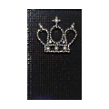 Crown Crystal Bling Diamond Rhinestone Jewellery stickers for mobile phone cases covers - Black