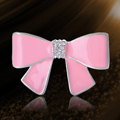 Bling Bowknot Alloy Crystal Rhinestone DIY Phone Case Cover Deco Kit - Pink EB002