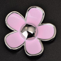 Bling Flower Alloy Metal Crystal DIY Phone Case Cover Deco Kit 17mm - Pink