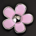 Bling Flower Alloy Metal Crystal DIY Phone Case Cover Deco Kit 23mm - Pink