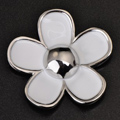Bling Flower Alloy Metal Crystal DIY Phone Case Cover Deco Kit 33mm - White