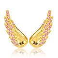 Bling Angel wing Alloy Crystal Rhinestone DIY Phone Case Cover Deco Kit 38*15mm - Gold