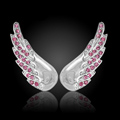 Bling Angel wing Alloy Rhinestone Crystal DIY Phone Case Cover Deco Kit 38*15mm - Pink