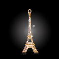 Bling Eiffel Tower Alloy Rhinestone Crystal DIY Phone Case Cover Deco Kit 36*88mm - Gold