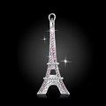 Bling Eiffel Tower Alloy Rhinestone Crystal DIY Phone Case Cover Deco Kit 36*88mm - Pink