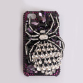 Alloy Spider Bling Crystal Case Rhinestone Cover for iPhone 4G 4S - Black