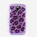 Leopard Bling Crystal Case Rhinestone Cover for Samsung i9250 GALAXY Nexus Prime i515 - Purple