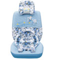 Bowknot Universal Auto Car Seat Cover Set 19pcs ice silk - Blue
